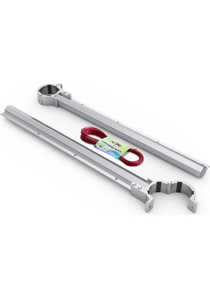 Metal Metal Balkon Askılığı Yuvarlak Küpeşte Alüminyum Çamaşır Kurutmalığı 1 Gri 1 Parça Gri
