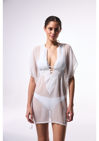 Basic Beyaz Kaftan
