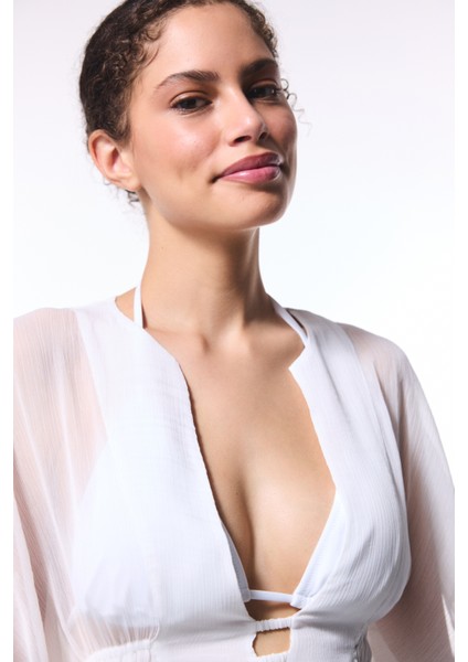 Basic Beyaz Kaftan