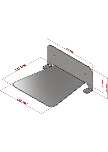 Duvar Montajlı Metal Kitap Rafı, Görünmez Modelli Kitaplık, Siyah, Minimalist Tasarım fiyatları