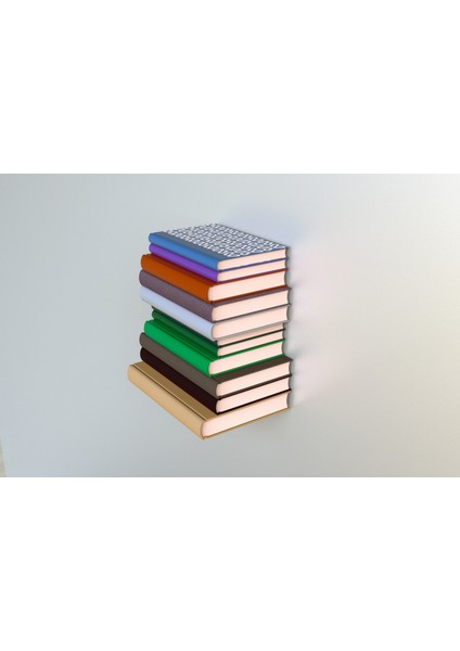 Duvar Montajlı Metal Kitap Rafı, Görünmez Modelli Kitaplık, Siyah, Minimalist Tasarım fırsatları