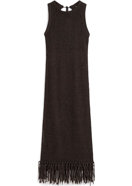 Püsküllü Triko Elbise TS1250002361074