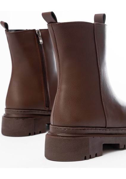 Kahverengi Luna Fermuarlı Günlük Kadın Bot indirimleri