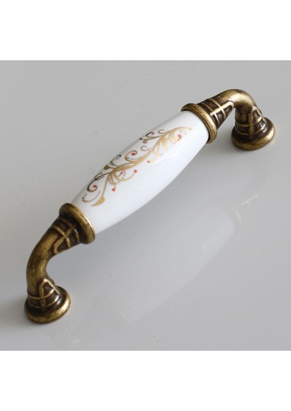 Porselen Eskitme Antik Sarı 96 mm Mobilya Mutfak Çekmece Dolap Dolabı Kulpu Kulbu Kulpları fiyatları