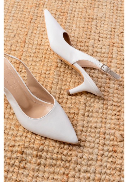 ST-1152 Beyaz Günlük 7 cm Topuklu Kadın Ayakkabı fırsatları