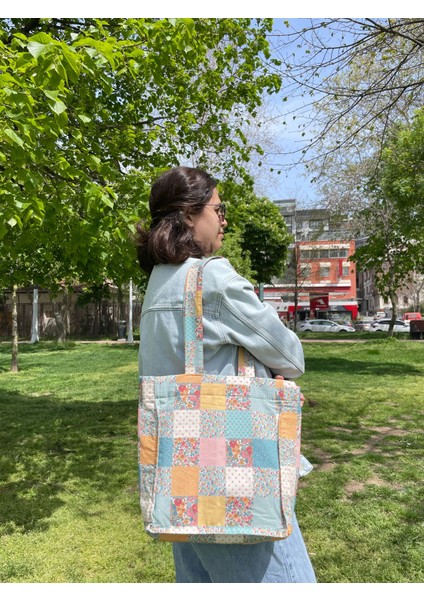 Patchwork Mutlu Dünya Bez Çanta