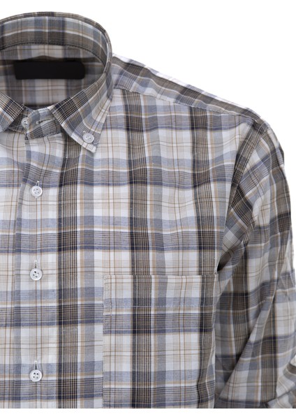 Erkek Yazlık Klasik Gömlek Cepli Uzun Kollu Şık Modern Desenli Tam Kalıp Rahat Kesim Pamuklu modelleri