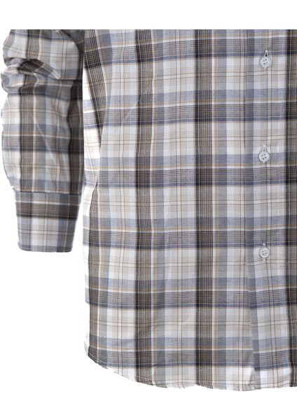 Erkek Yazlık Klasik Gömlek Cepli Uzun Kollu Şık Modern Desenli Tam Kalıp Rahat Kesim Pamuklu fırsatları