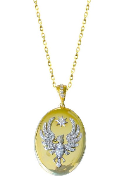 Anka Kuşu Gold Gümüş Kolye fiyatları