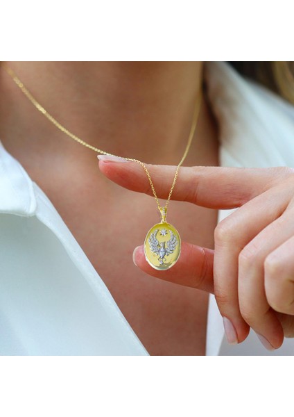 Anka Kuşu Gold Gümüş Kolye fırsatları