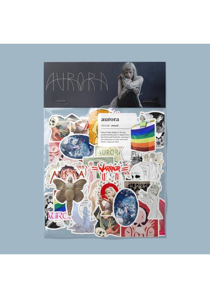 Aurora Sticker Paketi -Bullet Journal - Ajanda - Planner - Defter - Laptop Etiket Çıkartma Çok Renkli 10 x 15 Paket Boyutu 3 x 5 cm Stickerlar Paket Içeriği 25 Adet Dadi Ramba