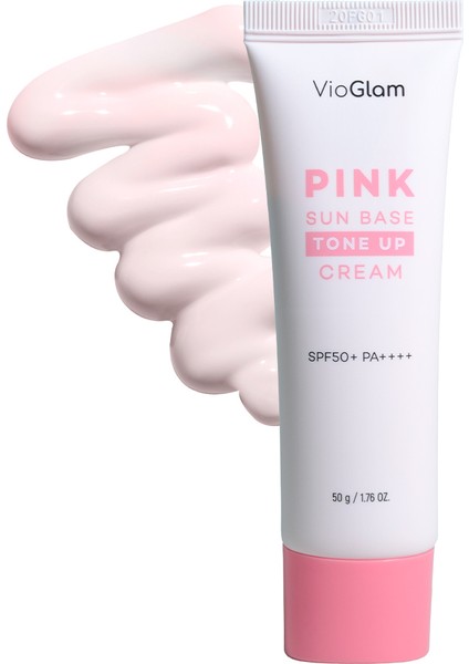 Pink Sun Base Tone Up Cream SPF50+ Pa++++ + Ton Eşitleyici Aydınlatcı Güneş Koruyucu Krem SPF50+ Pa++++