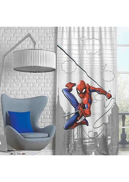 Spiderman Action Tekli Fon Perde