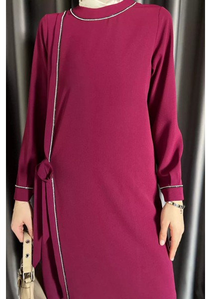 Kadın Taş Işlemeli Tesettür Tunik Pantolon Ikili Takım P-00015545 modelleri