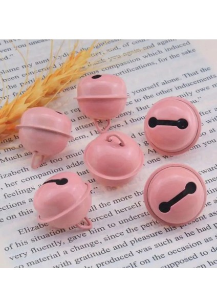 Pembe Renk Kulplu Çan, Zil, Tasma Zili, Amigurumi Zili 20 mm (20 Adet)