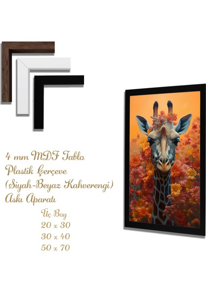 Ahşap Tablolar- Yapay Zeka ile Oluşturulmuş Görseller Uv Baskı-Mdf Tablo /5716