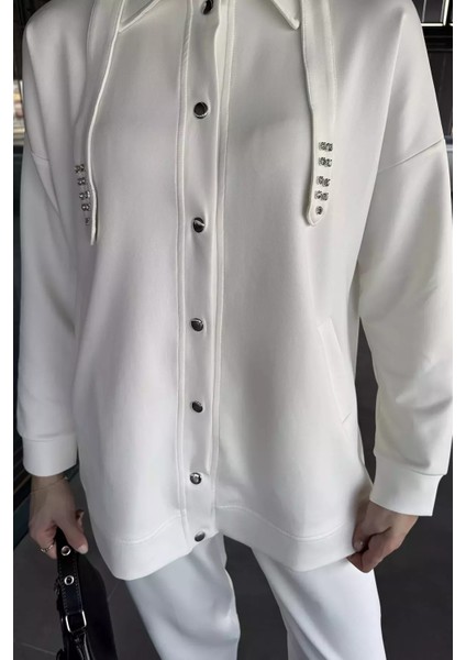 Taş Detaylı Çıtçıt Detaylı Tunik Pantolon Tesettür Ikili Takım P-00015582 modelleri
