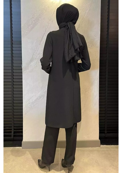 Kadın Taş Işlemeli Tesettür Tunik Pantolon Ikili Takım P-00015545