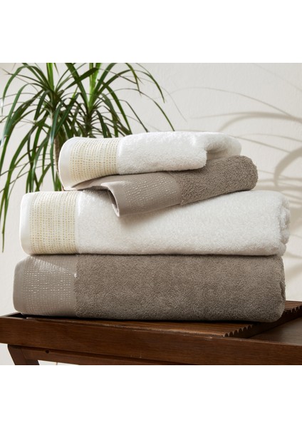 Zen Pure Cotton Pamuk Aile Bornoz Seti Ekru Bej fiyatları