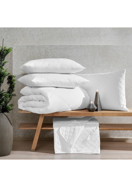 Eco Care Çift Kişilik Sıvı Geçirmez Yatak Alezi Beyaz