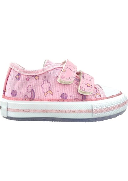 NUBEBE-8426 Işıklı Kız Çocuk Keten Ayakkabı