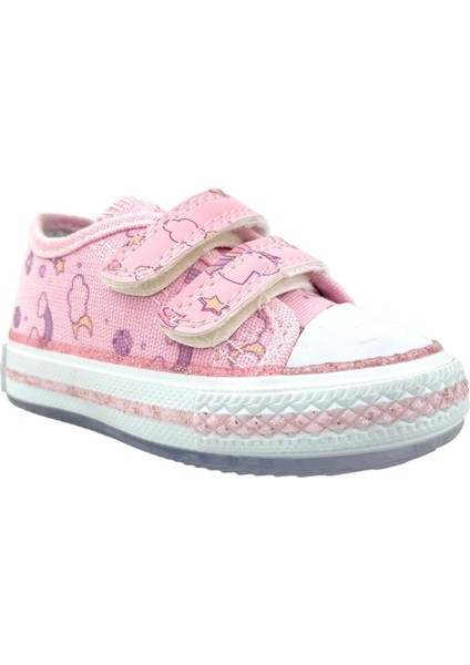 NUBEBE-8426 Işıklı Kız Çocuk Keten Ayakkabı fiyatları