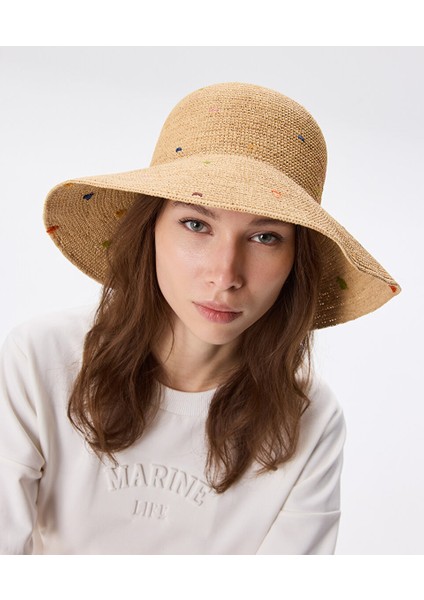 Işlemeli Hasır Şapka TS1250077026023 fiyatları