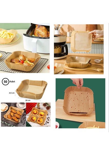 Airfreyer Fritöz Kağıdı Kare Xl / Xxl 50LI modelleri