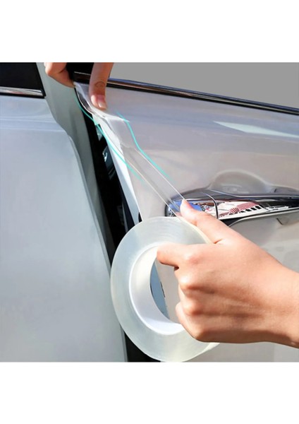 (7CMX5MT) Yapışkanlı Araç Kapı Eşik Kaput Çizik Önleyici Şeffaf Koruma Folyosu Tüm Araçlara Uygundur modelleri