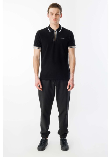 Limitless Erkek Siyah Polo Tişört (BCT25106-02)