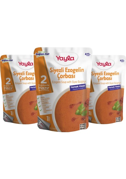 Yemek Hazır Siyezli Ezogelin Çorbası 250 gr x3