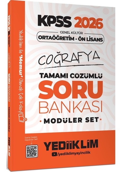 Yediiklim 2026 Kpss Ortaöğretim Ön Lisans Genel Yetenek Genel Kültür Tamamı Çözümlü Modüler Soru Bankası Seti fiyatları
