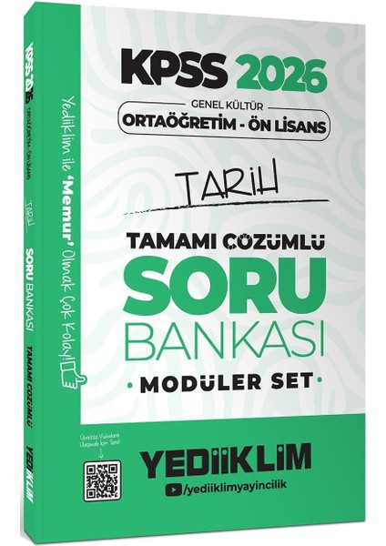 Yediiklim 2026 Kpss Ortaöğretim Ön Lisans Genel Yetenek Genel Kültür Tamamı Çözümlü Modüler Soru Bankası Seti fırsatları