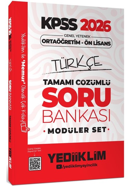 Yediiklim 2026 Kpss Ortaöğretim Ön Lisans Genel Yetenek Genel Kültür Tamamı Çözümlü Modüler Soru Bankası Seti indirimleri