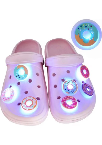 Ledli Yanıp Sönen Köpek Figürlü Terlik Süsü Üç Boyutlu/ışıklı 3D Charm/jibbitz modelleri