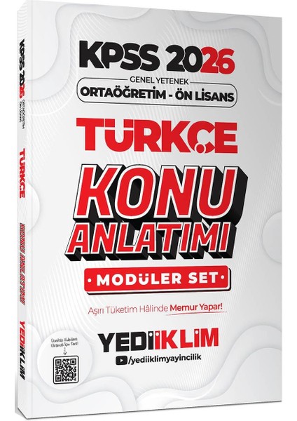 Yediiklim 2026 Kpss Ortaöğretim Ön Lisans Genel Yetenek Genel Kültür Konu Anlatımlı Modüler Set indirimleri