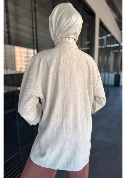 Yan Bağlamalı Taş Detaylı Tesettür Gömlek P-00015520 fırsatları