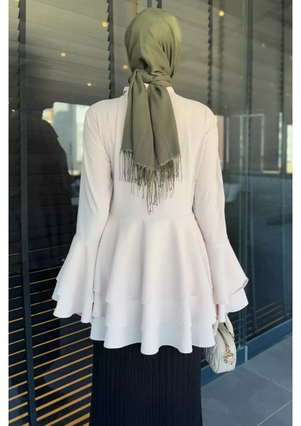 Tesettür Piliseli Şifon Tunik P-00015448
