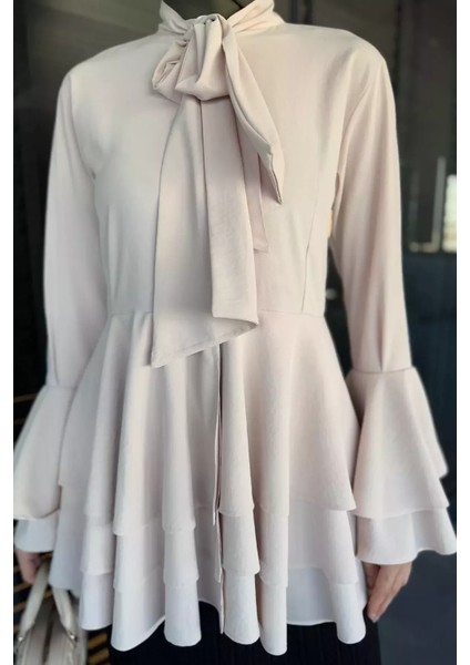 Tesettür Piliseli Şifon Tunik P-00015448 modelleri