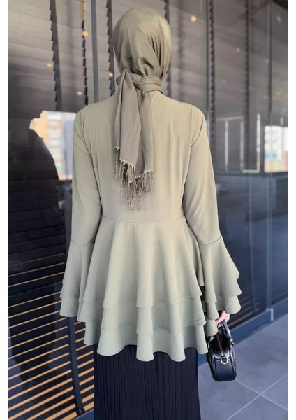 Tesettür Piliseli Şifon Tunik P-00015448 indirimleri