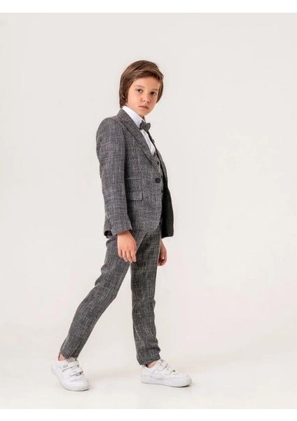 Erkek Çocuk Cep Mendil Detaylı Keten Takım Elbise (10-14 Yaş Arası) modelleri