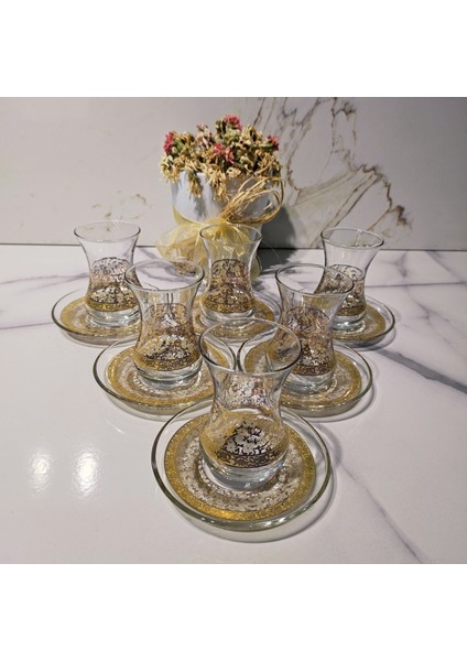 Gold 6'lı Çay Bardağı