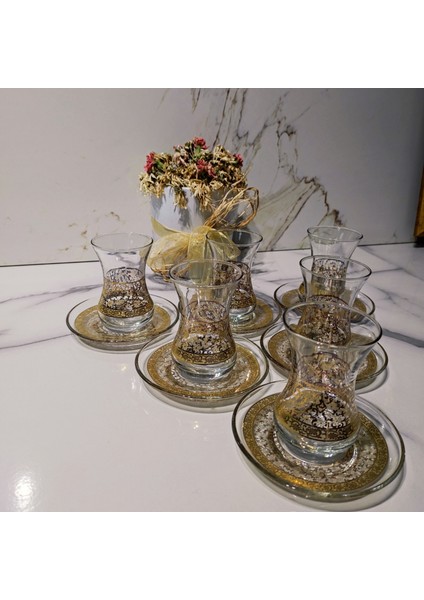 Gold 6'lı Çay Bardağı