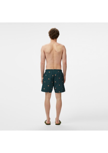 Erkek Yeşil Regular Fit Desenli Deniz Şortu T55108T.3JB fiyatları