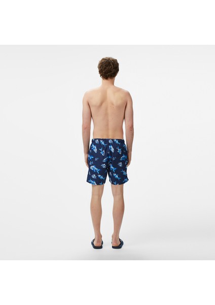 Erkek Lacivert Regular Fit Desenli Deniz Şortu T55106T.4NV fiyatları