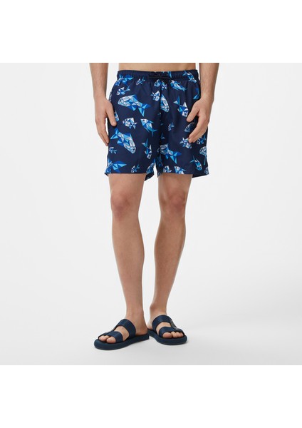 Erkek Lacivert Regular Fit Desenli Deniz Şortu T55106T.4NV modelleri