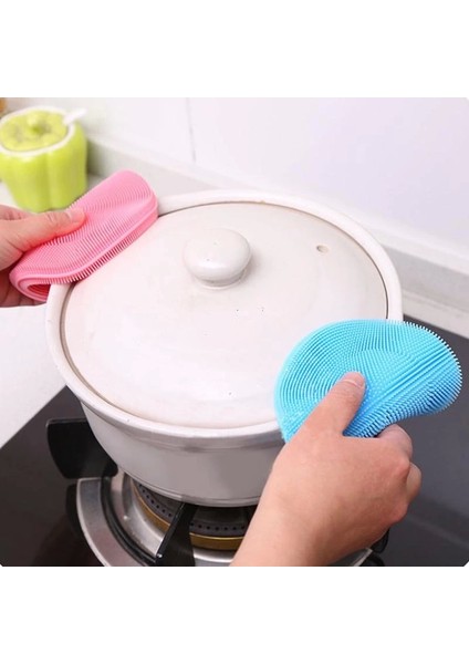 2 Li Çok Amaçlı Silikon Bulaşık Fırçası -Nihale- Tutacak fiyatları