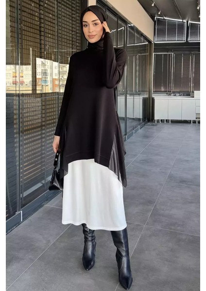 Bisiklet Yaka Sıfır Kol Içlik Elbise P-00015354