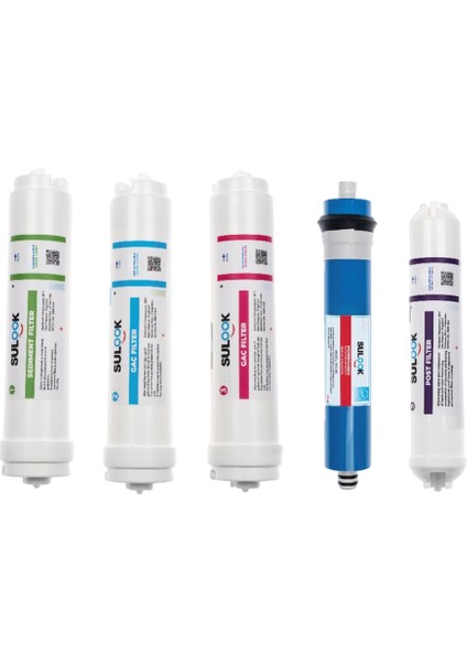Kapalı Kasa Su Arıtma Cihazlarına Uyumlu 6'lı Filtre Seti, 10 Aşamalı Sulook Membranlı fiyatları