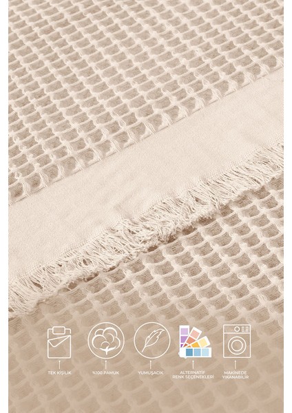 Ruffle Pike Tek Kişilik (160 x 220 cm ) Bej
